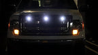 iJDMTOY 3pc Set Custom Retrofit Xenon White Front Grille Mesh Mount LED Lighting Kit Compatible With Trucks SUVs