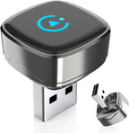 2-in-1 Wireless CarPlay & Android Auto Adapter, Plug & Play CarPlay Dongle Converts Wired to Wireless, Fast Auto-Connect, No Delay, Compact Design for iPhone & Android with USB/USB-C Port（Silver gray）
