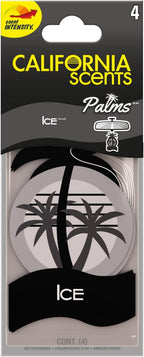 California Scents Palms Ice Paper Car Air Freshener, Pack of 6 x 4 units