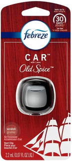 Febreze Car Odor-Eliminating Air Freshener Vent Clip, Original Old Spice Scent, 1 count