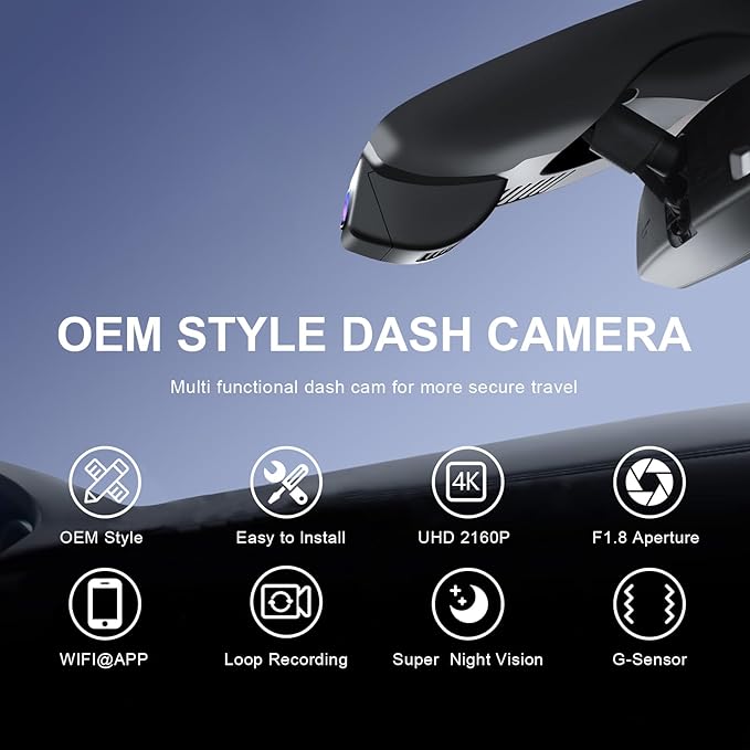 mangoal 4K Dash Cam Fit for Mazda CX-30 2020 2021 2022 2023 & MX-30 EV 2022-2023(Model A), UHD 2160P Video, Free App & WiFi, 64GB Card