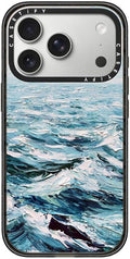 CASETiFY Impact iPhone 17 Pro Case [Slim/Compatible with Magsafe / 8.2 ft. 4X Military Grade Drop Protection] - Deep Blue Sea - Clear Black