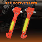 SINSEN Car Safety Hammer, Window Glass Hammer Breaker and Seat Belt Cutter Emergency Escape Tool Auto Car Escape 2-in-1 for Family Rescue & Automotive Escape Tools, Reflective Tape, Set of 4 (T-04)