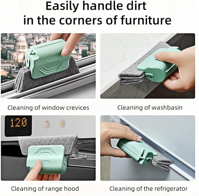 Magic Window Track Cleaner, 2024 Upgraded Window Groove Cleaning Brush Tools Set, Hand-held Window Track Cleaner Brushes Tools Set for Window lides Gaps Tile Lines Shutter Car Vents (Colorful 3PCS)