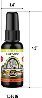 BluntPower (Awesome, 1 Pack) Concentrated Air Freshener for Room and Car Spray - Oil-Based Diffuser Spray Bottle - Long-Lasting Bathroom Spray, Car Freshener, & Odor Eliminator Spray