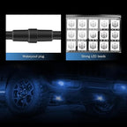 4PCS RGB LED Rock Lights, Underglow Multicolor Neon Light, Footwell Wheel Well Light Pods, with APP Control & Music Mode, Rock Lights for Trucks, SUV, ATV, UTV, Pickup, Motorcycles