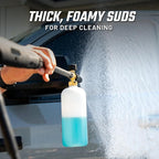 Slick Products Wash & Wax (64 oz.) + Pressure Washer Foam Cannon Bundle – Super Concentrated Car Wash Foam Shampoo for Car, Truck, RV, Motorcycle, Trailer, and Boat