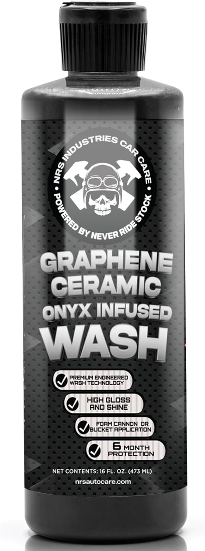16oz Graphene Foam Ceramic Car Wash Shampoo | Onyx Foam Wash for Cars, Trucks & SUVs | Safe on Paint, Trim & Glass | Long-Lasting Hydrophobic Protection