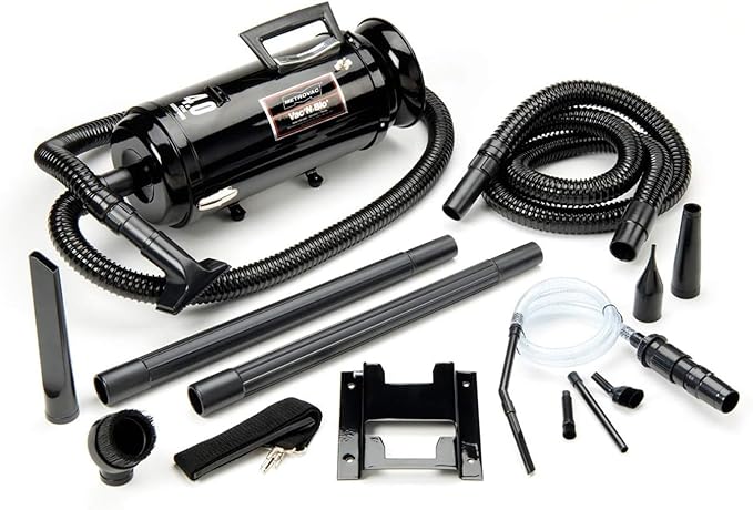METROVAC Vac N Blo VNB4AFBR - 4.0 Peak HP Car Vacuum & Blower, All-Steel Construction, Versatile Automotive Detailing Tool with Attachments, MagicAir Inflator Included