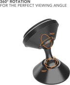 Rokform - Adjustable Magnetic Car Mount, 360 Degree Swivel with 3M VHB Tape, Cell Phone Holder, Aluminum Dashboard Phone Mount Stand for Truck Car & Van (Black)