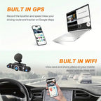 360° Dash Cam Front and Rear View 4 Channel Dash Cam FHD 1080Px4, Inside/Back 170°+2x150°+170° Wide Angle, Free 64GB Card, Built-in WiFi GPS, Night Vision,APP,G-Sensor with 24/7 Parking Mode