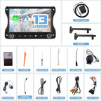 Android 13 Car raido for Jeep Wrangler JL & Gladiator JT 2018-2022, Qualcomm [4GB+64GB] 10 inch Touch Screen Jeep Stereo with Wireless Carplay & Android Auto, GPS/AM/FM/5G WiFi/USB/Bluetooth 5.0/ LTE