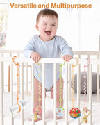 LittleHugs Toy Straps for Baby, Adjustable Toy Holder for Stroller Accessories, Silicone Tether Pacifier Clip, No Throw Travel Essential Leash for High Chair, Car Seat (4 Pack Macaron)