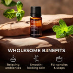 100% Pure Melissa Essential Oil - 0.34 Fl Oz - Melissa Oil for Hair, Skin, Diffuser, Aromatherapy & DIY Candle Making Scent