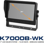 ECCO K7000B-WK Dashboard Video Camera Kit with 7 Inch LCD Color Wireless System