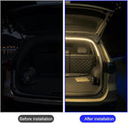 Car Trunk LED Strip Light, 6.56FT Silicone Flexible Cuttable Vehicle Trunk Cargo Ambient Lighting, Waterproof Bright Auto Trunk Interior Lamp Decoration, Universal for SUV RV Truck (Yellow)