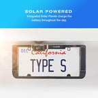 Type S Solar-Powered Wireless Backup Camera with Adjustable Lens 6.8" Touch Screen LCD Rear View Wireless Camera Back up Camera License Plate Camera with Night Vision (Upgraded Version)