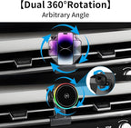 Car Magnetic Phone Mount for Hyundai Tucson 2025 2026 and Hyundai Santa Cruz 2025 2026 Auto Interior Accessories Best Cellphone Holder Fast 15W Wireless Charger Cell Phones Charging GPS Screen Stand