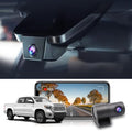 Fitcamx 2K Front Rear Dash Cam Suitable for Toyota Tundra 2017 2018 2019 2020 2021 & Sequoia 2017-2022 Limited SR5 Crewmax TRD, OEM Style, Dual 1440P+1080P Video, G-Sensor Loop Recording WiFi, 64GB