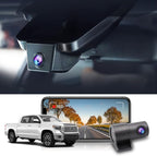 Fitcamx 2K Front Rear Dash Cam Suitable for Toyota Tundra 2017 2018 2019 2020 2021 & Sequoia 2017-2022 Limited SR5 Crewmax TRD, OEM Style, Dual 1440P+1080P Video, G-Sensor Loop Recording WiFi, 64GB