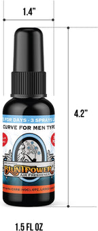 BluntPower (Curve For Men, 3 Pack) Concentrated Air Freshener - Premium Oil Based Air Freshener Spray For Home and Car - Long-Lasting Bathroom Spray, Car Freshener, & Odor Eliminator Spray