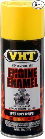 VHT (ESP128007-6 PK) Gloss Yellow High Temperature Engine Enamel - 11 oz. Aerosol, (Case of 6)