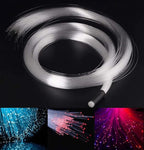 AZIMOM End Glow Fiber Optic Cable, PMMA 150pcs 0.03in 6.5ft Fiber Strands Lights Roll 0.75mm 2Meter Starlight Headliner Strings Star Sky Roof Ceiling Decoration