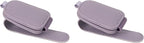 Yuoyar Sunglass Holder for Car, Magnetic Leather Sunglasses Holder and Ticket Card Clip, Car Visor Accessories, 2 Packs (Purple)