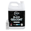 Black Gelcoat with Wax & MEKP Hardener – High-Gloss Marine Repair Kit for Boats, Pools & Fiberglass Surfaces – UV Resistant, Waterproof, Durable Finish (1 Gallon + 2oz Catalyst)