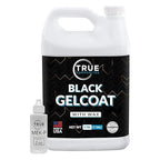 Black Gelcoat with Wax & MEKP Hardener – High-Gloss Marine Repair Kit for Boats, Pools & Fiberglass Surfaces – UV Resistant, Waterproof, Durable Finish (1 Gallon + 2oz Catalyst)