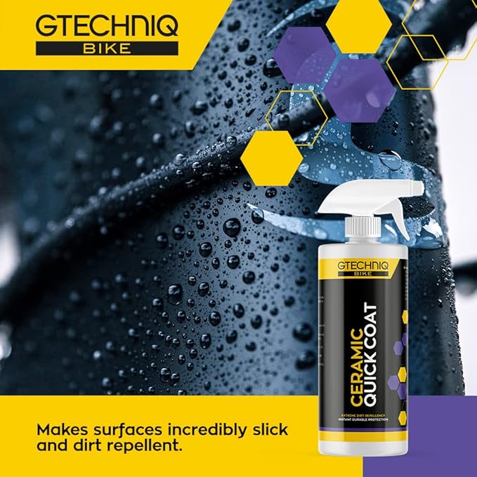 Gtechniq Bike Ceramic Quick Coat, 17 fl oz | Extreme Dirt Repellent with Nanotechnology, Instant Protection, Leaves Surfaces Ultra Slick, Up to 6 Months Protection