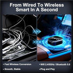 3 in 1 Wireless Carplay Adapter, Car Screen Mirroring Converter, 2026 Upgrade Mirror iOS Phone for iPhone/Airplay/Apple/Android, Bluetooth Auto Link, Wired to Wireless, Plug & Play (for Android)