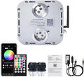 AKEPO 32W Dual-Head Twinkle Fiber Optic Light Engine Replacement, Car Home Twinkle Light Box with APP Control and Music Activated Function for Headliner Stars