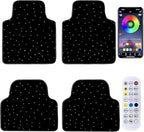Starlight LED Car Floor Mats with Wireless Ambient Lighting – Waterproof Universal Fit Car Floor Mats with Lights for Cars, SUVs & Trucks – App & Remote Control RGB Fiber Optic, Anti-Slip Design