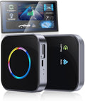 Sanpyl Wireless Car Play Adapter 6 in 1, 4G LTE Car Video Box with 4+64GB, for OS X Android, Dual App Functionality and Real Time Vehicle Tracking
