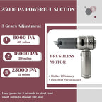 Cordless Handheld Car Vacuum Cleaner – Powerful 25000PA Suction, 3-Speed Brushless Motor, Mini Portable 4-in-1 Vacuum & Blower for Car, Home, Office, Pet Hair