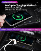 Car Wireless Charger for Mercedes-Benz GLE Coupe GLS AMG 2020-2023, 15W Qi Fast Charging Phone Pad for Mercedes Benz W167 X167 V167 GLE 350 450 AMG 53 Coupé 63 S GLS 450 580 AMG 63 Accessory