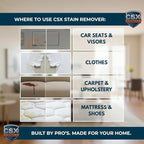 CSX Powerful Stain Remover 24oz – Heavy Duty Carpet & Upholstery Cleaner, Professional Strength, Deep Clean Formula – Removes grease, wine, coffee, ink, food, and more – Made in the USA