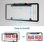 Backup Camera for Car 7 Inch HD 1080P Front Rear View Monitor kit License Plate Frame Camera with Night Vision, Waterproof DIY Grid Lines for Truck/RV/Tractor/Semi-Trailers/Pickup H9