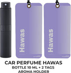 Luxury Car Perfume Long Lasting Air Freshener duration 60 days - Bottle 10ml + 2 tags aroma holder, PERFUME (HAWAS)