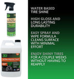 3D Ultra Protectant Tire Shine Spray – Water-Based High Gloss Tire Dressing | Long Lasting UV Protection for Rubber & Vinyl | No Sling | Made in USA |16 oz