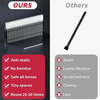 ESD Safe Anti-Static Gel Swabs for Semiconductor Cleaning - Stainless Steel Handle, Non-Abrasive Tips for Chips, PCB, Circuit Boards | No Residue, Lab-Grade, Precision Electronics Maintenance