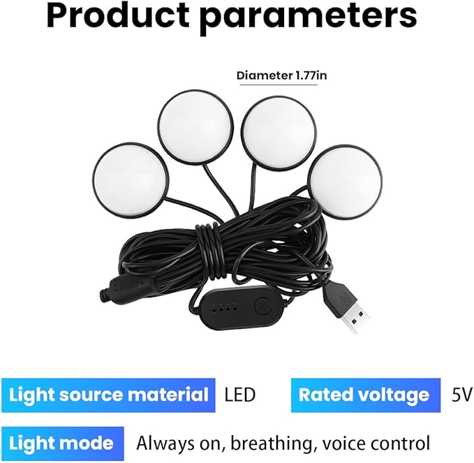 BESULEN Car Interior LED Lights, Automotive Ambient Neon Light Kit with USB Port, Car Accessories, Gifts for Men and Women, 4 in 1 Decoration Lights for Car, Garden, Home, Party（Orange）