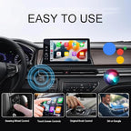 Mini Android Auto Wireless Adapter - 2 in 1 Micro Wireless CarPlay Adapter, Plug & Play for Factory Wired CarPlay, iOS 10+ & Cars 2016+