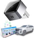 Wireless Carplay Adapter for iPhone, Convert Wired to Apple Carplay Wireless Adapter, Mini Size, Plug and Play, Connection Stable No Delay Car Play for Cadillac Specific Models