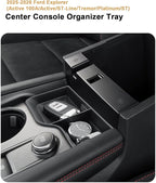 ECOZEN 2026 Ford Explorer Center Console Organizer - for 2025-2026 Ford Explorer Console Organizer Tray - Compatible with 2025-2026 Explorer Interior Accessories Armrest Organizer ABS