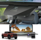 Fitcamx Front 2K+Rear 1080P Dash Cam Adapts for Toyota Tacoma & Hybrid 2024-2026, OEM Look, Dual HD Video, WiFi & APP, Loop Recording, Graivity Sensor, Night Vision, Easy to Operate, 64GB Card