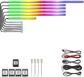 Acrylic Car LED Ambient Light, Fiber Optic Interior Light Strip, 24 Million Types, Ambient Light KKT that Swings with The Melody of Music (Dreamcolor 10 in 1)
