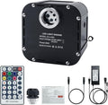 AKEPO 50W RGBW Twinkle Fiber Optic Light Engine, Twinkle + DMX Function + 28-Key Remote for Home Fiber Optic Star