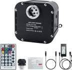 AKEPO 50W RGBW Twinkle Fiber Optic Light Engine, Twinkle + DMX Function + 28-Key Remote for Home Fiber Optic Star
